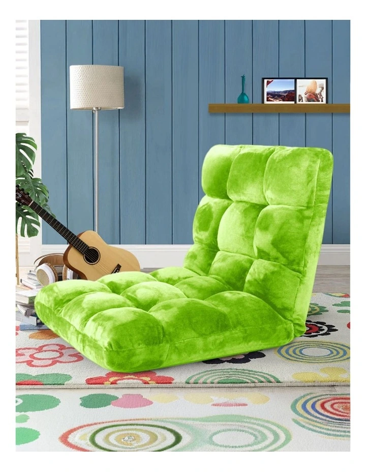 SOGA Adjustable Foldable Floor Recliner Chair Green image 2