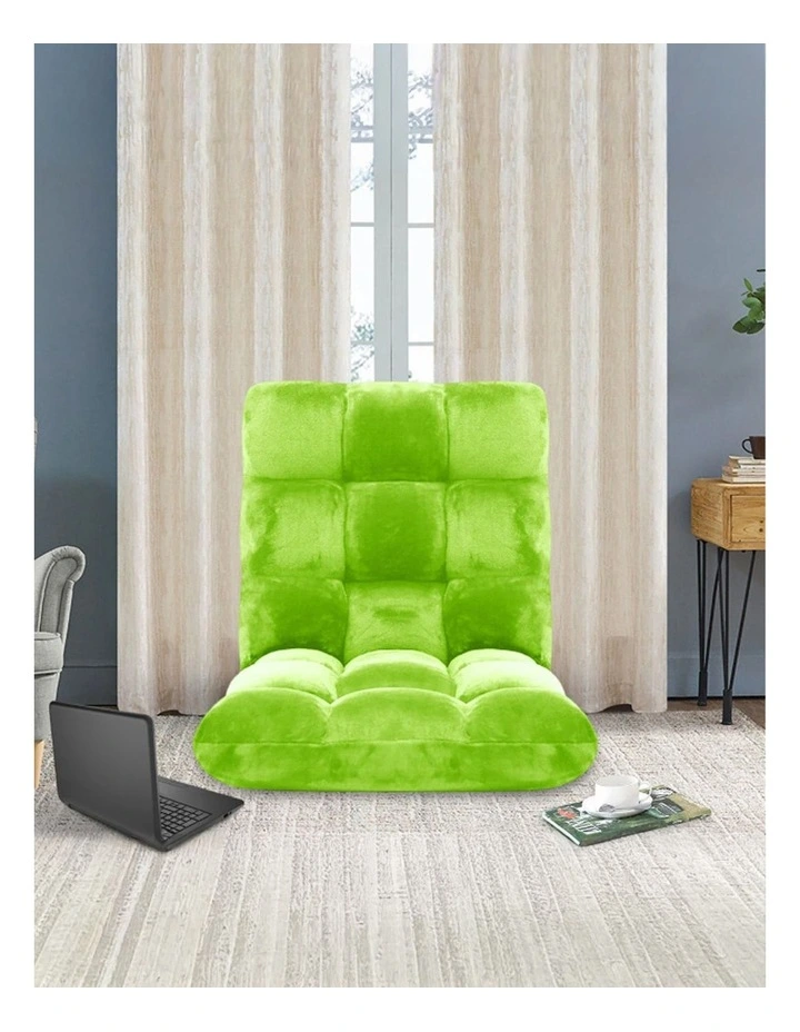 SOGA Adjustable Foldable Floor Recliner Chair Green image 4