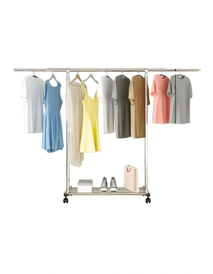 SOGA 120200cm Extendable Clothes Drying Rack with Wheels image 2