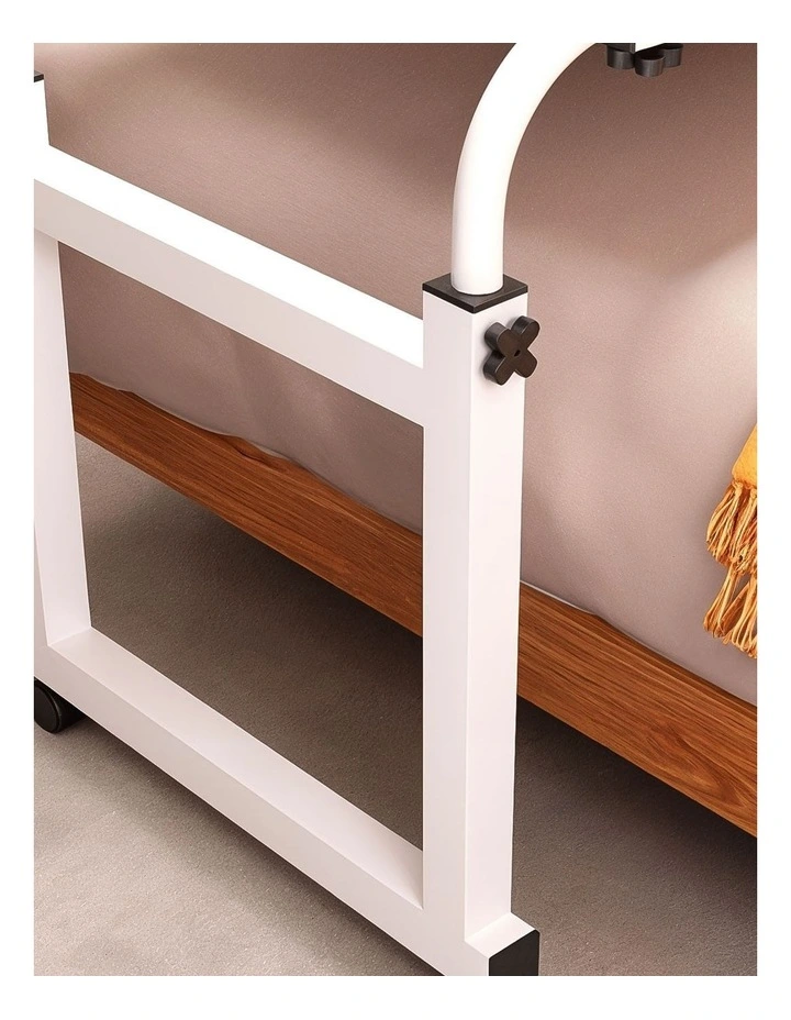 SOGA Adjustable Overbed Table 120 x 45cm Wood Look image 5