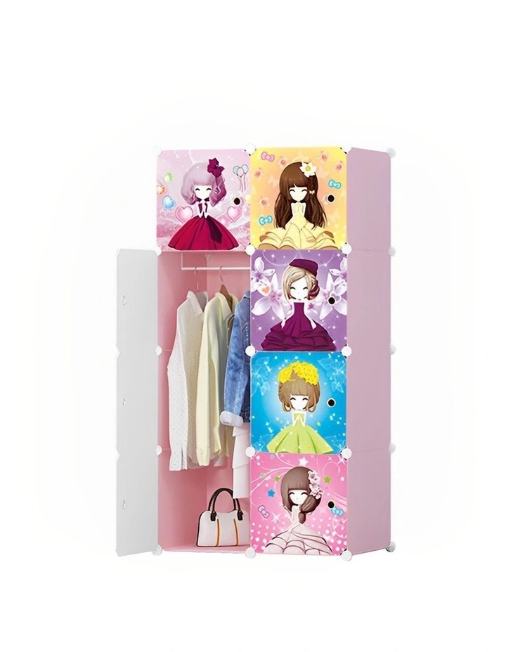 SOGA Portable Wardrobe 8-Cube Princess Design image 1