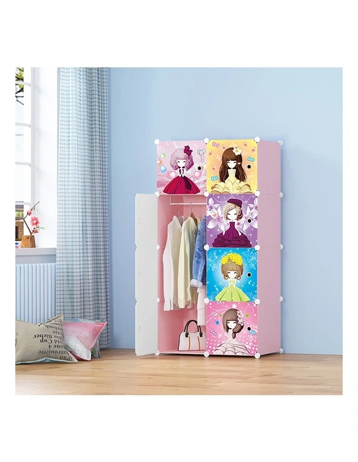 SOGA Portable Wardrobe 8-Cube Princess Design image 2