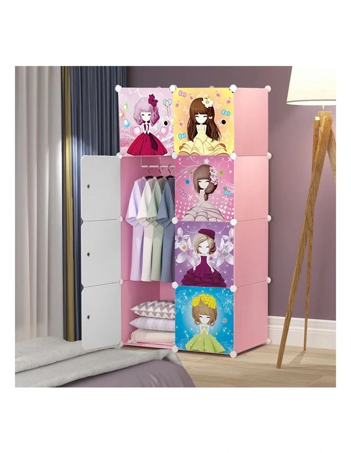 SOGA Portable Wardrobe 8-Cube Princess Design image 3