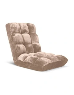 SOGA Adjustable Foldable Floor Recliner Chair Light Apricot
