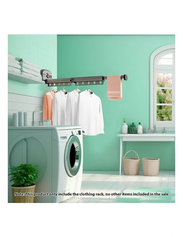 SOGA 2X 93.2cm Wall Mounted Foldable Clothes Drying Rack image 2