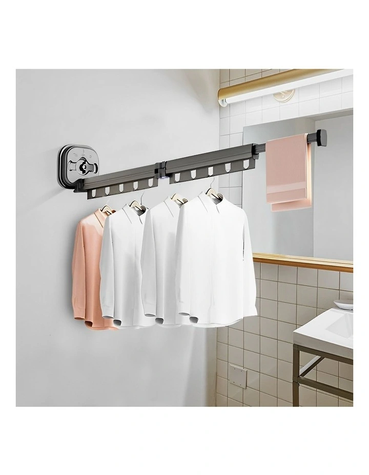 SOGA 2X 93.2cm Wall Mounted Foldable Clothes Drying Rack image 3