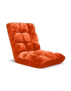 SOGA Adjustable Foldable Floor Recliner Chair Orange