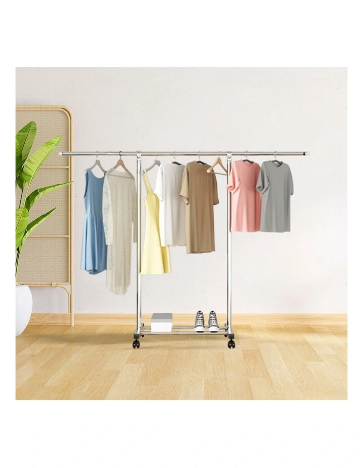 SOGA 150cm Clothes Drying Rack with Wheels image 7