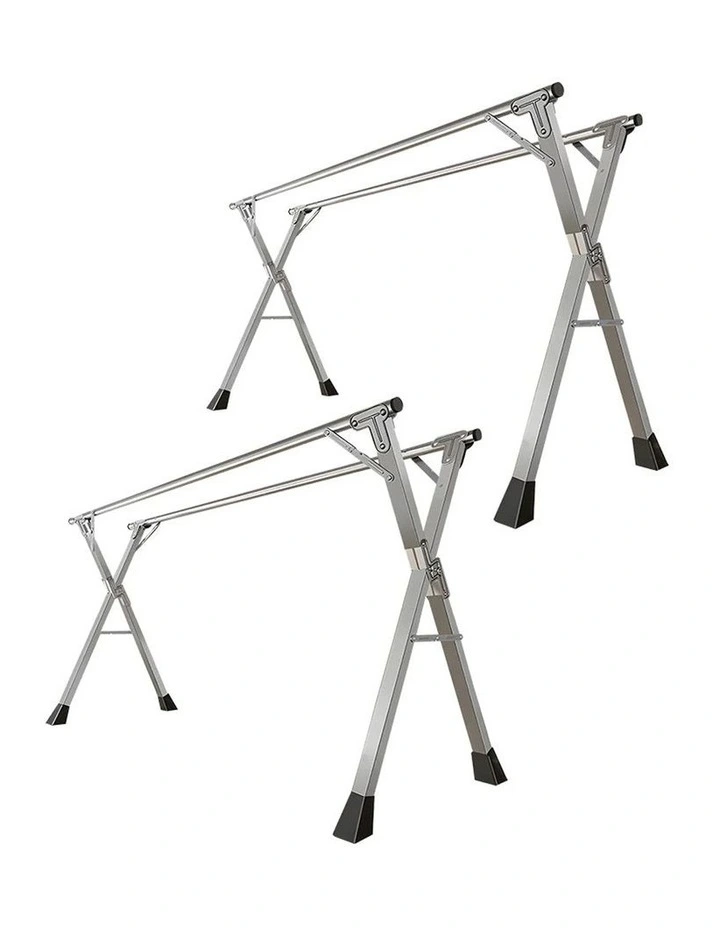 SOGA 1.6m Foldable Clothes Drying Rack 2 Pack image 1