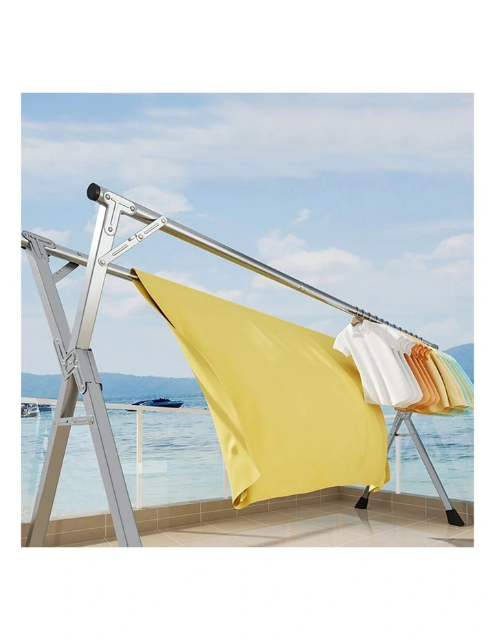 SOGA 1.6m Foldable Clothes Drying Rack 2 Pack image 3