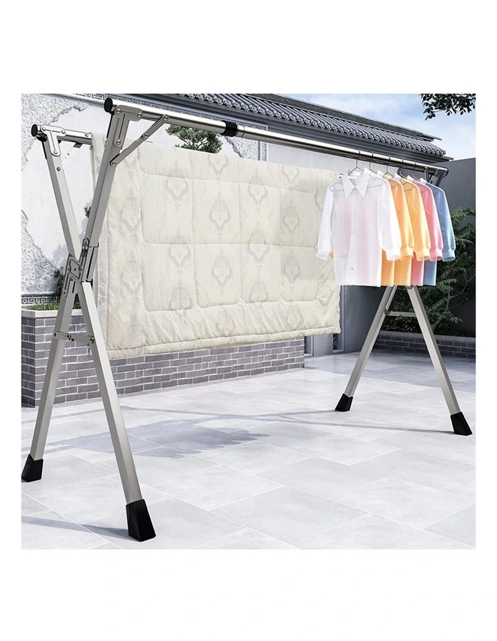 SOGA 1.6m Foldable Clothes Drying Rack 2 Pack image 5