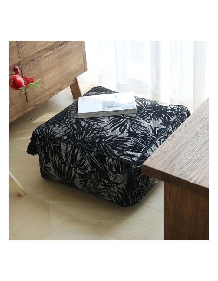 SOGA 2 Pack 50cm Pouffe Cushions Polyester with EPP Filling image 2