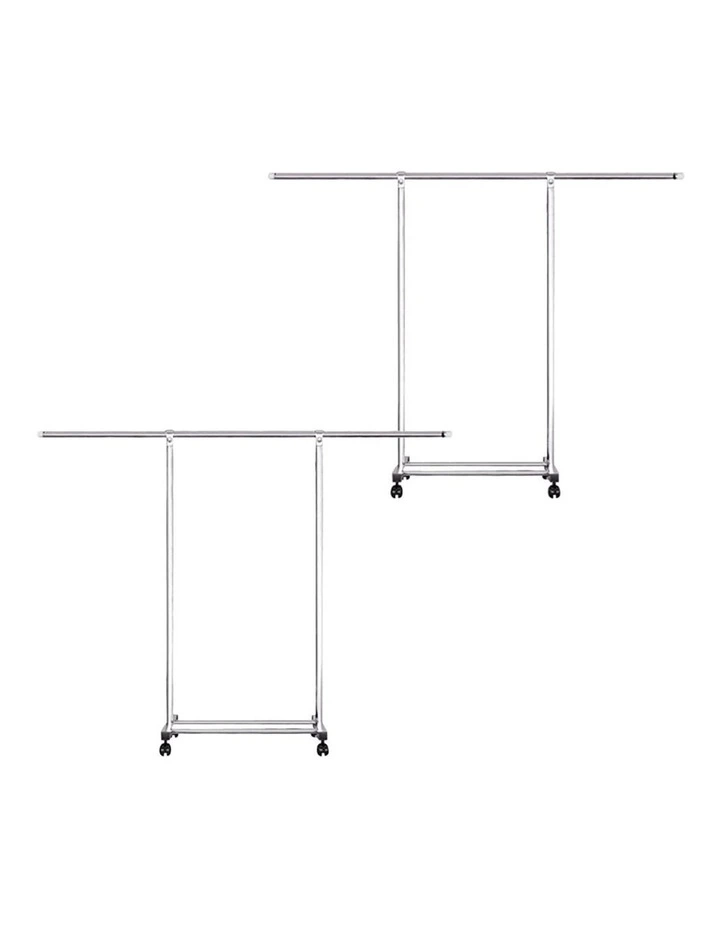 SOGA 120200cm Extendable Clothes Drying Rack with Wheels 2 Pack image 1