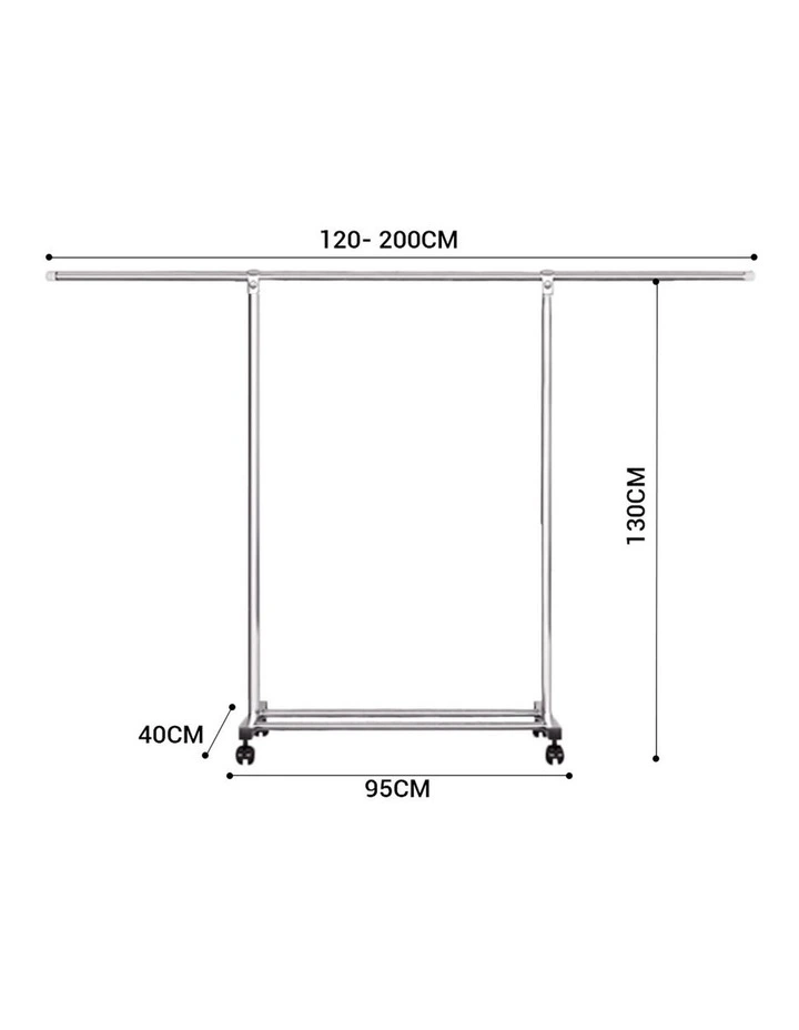 SOGA 120200cm Extendable Clothes Drying Rack with Wheels 2 Pack image 4