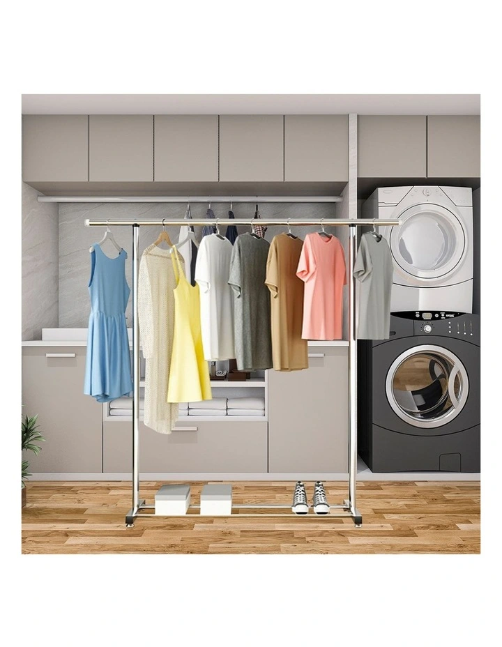 SOGA 120200cm Extendable Clothes Drying Rack with Wheels 2 Pack image 5