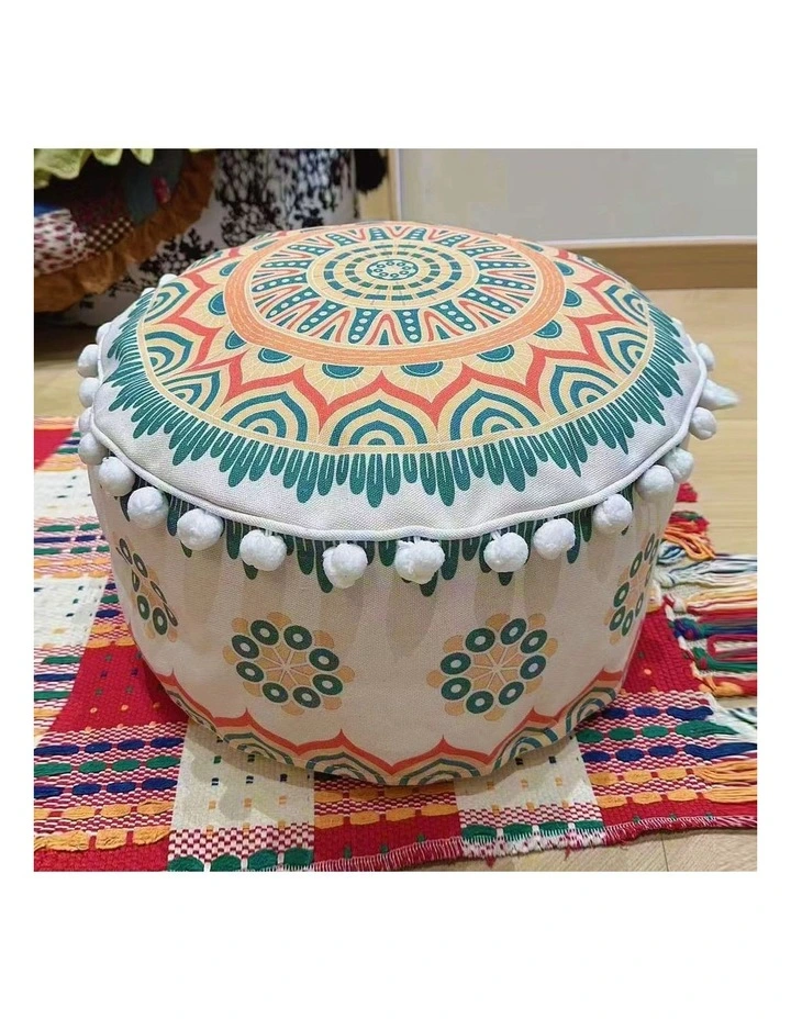 SOGA 2 Pack 50cm Pouffe Cushions Polyester Cotton with EPP Filling image 3