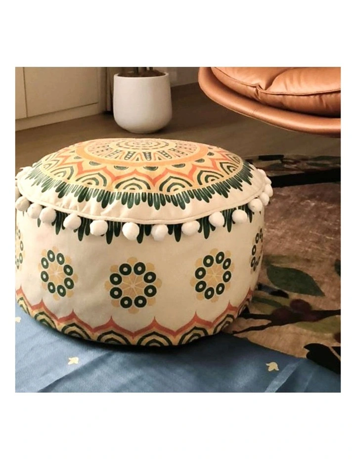 SOGA 2 Pack 50cm Pouffe Cushions Polyester Cotton with EPP Filling image 4