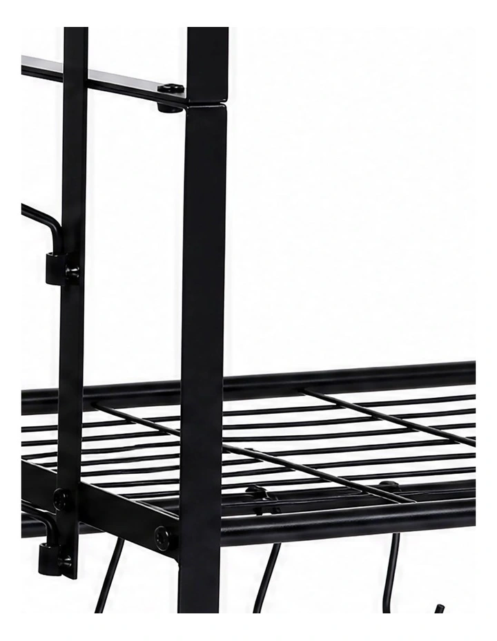 Toque Pot Rack Wall Mounted 2 Tier Hanging Cookware Organizer 20 Hooks Pan Rack image 6