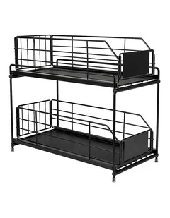 Toque 2 Tier Pull Out Cabinet Organizer Sliding Kitchen Storage Rack Under Sink