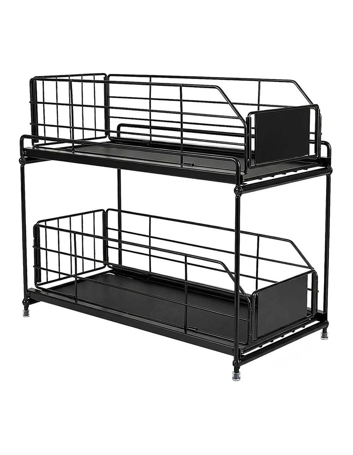 Toque 2 Tier Pull Out Cabinet Organizer Sliding Kitchen Storage Rack Under Sink image 1