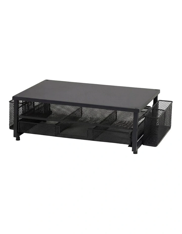 Levede Monitor Stand Riser Metal Computer Desk Organizer Shelf Drawer Pen Holder image 1