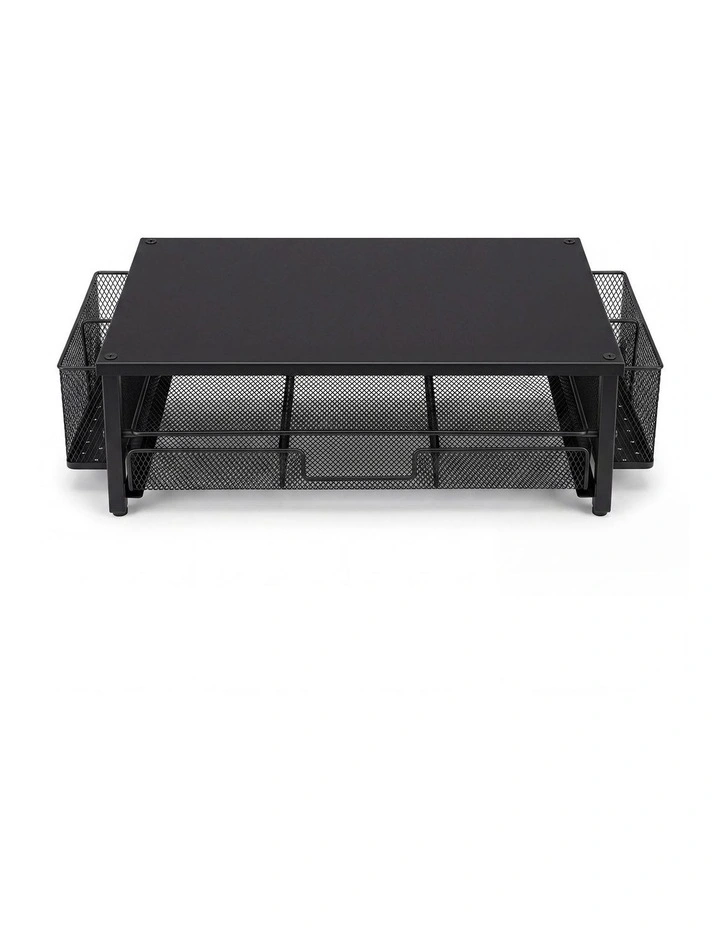 Levede Monitor Stand Riser Metal Computer Desk Organizer Shelf Drawer Pen Holder image 2