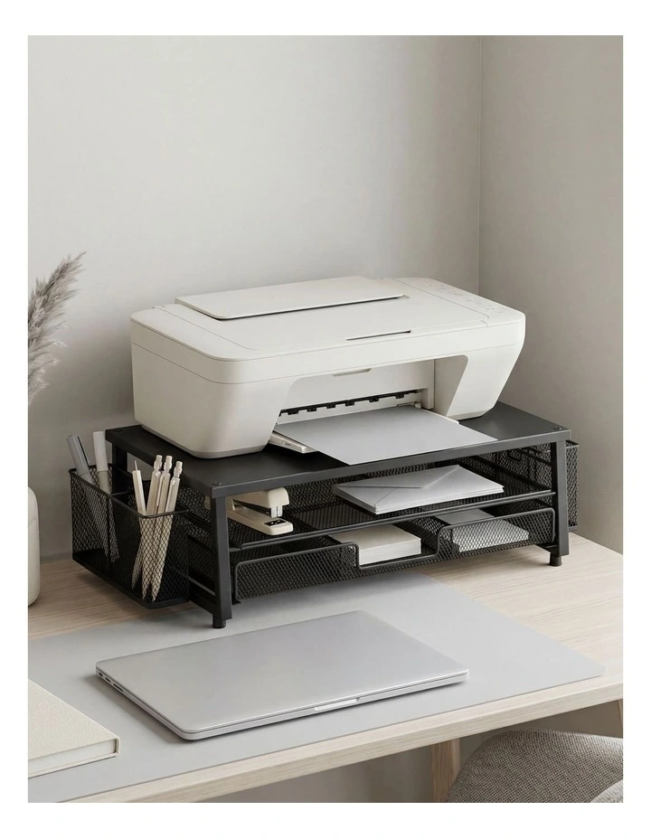 Levede Monitor Stand Riser Metal Computer Desk Organizer Shelf Drawer Pen Holder image 7