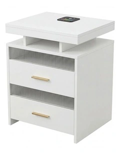 Levede Smart Bedside Table RGB Motion Sensor Charging Nightstand Bedroom Modern