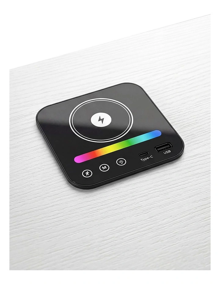 Levede Smart Bedside Table RGB Motion Sensor Charging Nightstand Bedroom Modern image 5