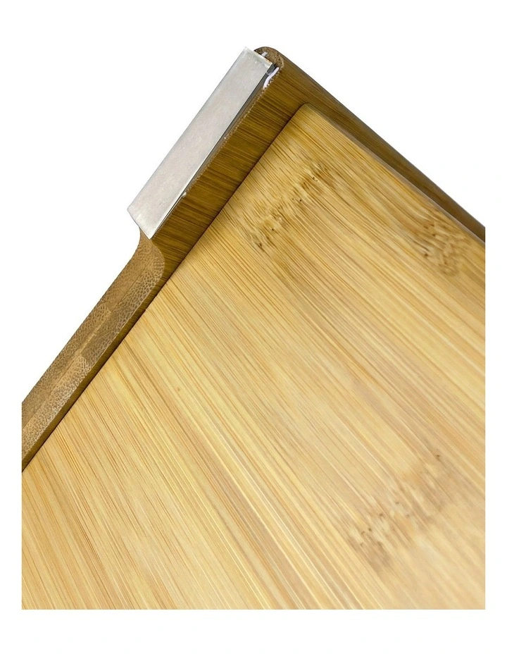 Toque Bread Bin 2 Tier Bamboo Bread Box Kitchen Counter Storage Container 20L image 4
