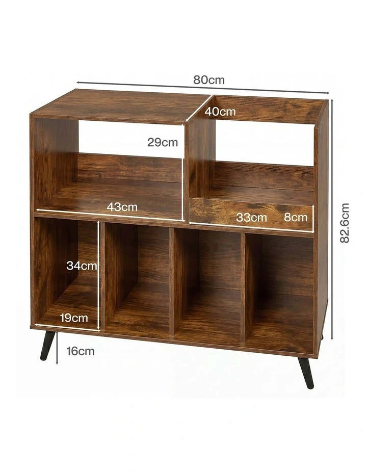 Levede Record Player Stand Vinyl Holder Cabinet Turntable Table 300 Albums image 3