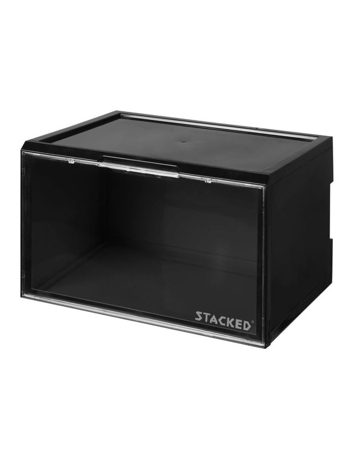 STACKED Voice Activated LED Stackable Sneaker Display Case Black image 2