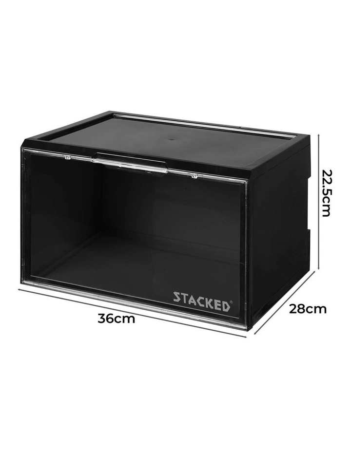 STACKED Voice Activated LED Stackable Sneaker Display Case Black image 3