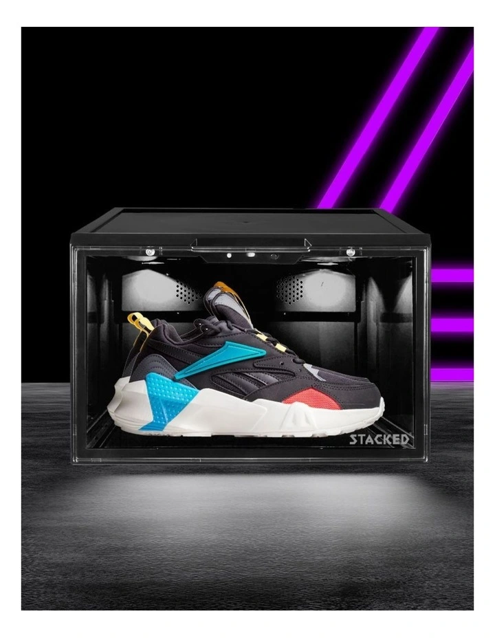 STACKED Voice Activated LED Stackable Sneaker Display Case Black image 7