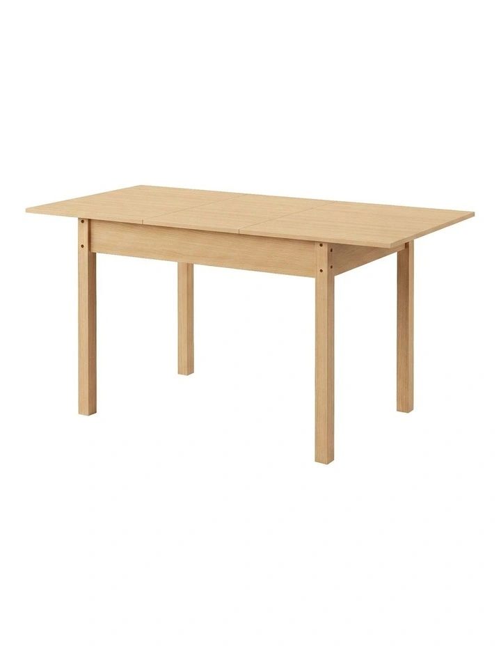 Levede Extendable Dining Table Oak Finish 4-6 Seater Wooden Kitchen 110-150cm image 1