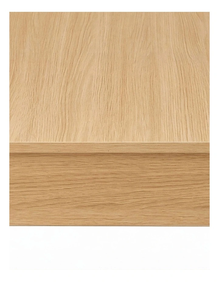 Levede Extendable Dining Table Oak Finish 4-6 Seater Wooden Kitchen 110-150cm image 6