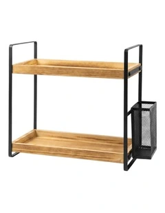 Levede 2 Tier Countertop Organiser Classic Storage Rack Shelf Bathroom Kitchen