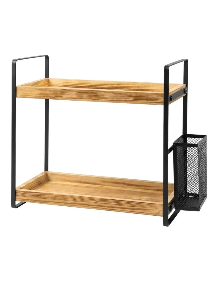 Levede 2 Tier Countertop Organiser Classic Storage Rack Shelf Bathroom Kitchen image 1