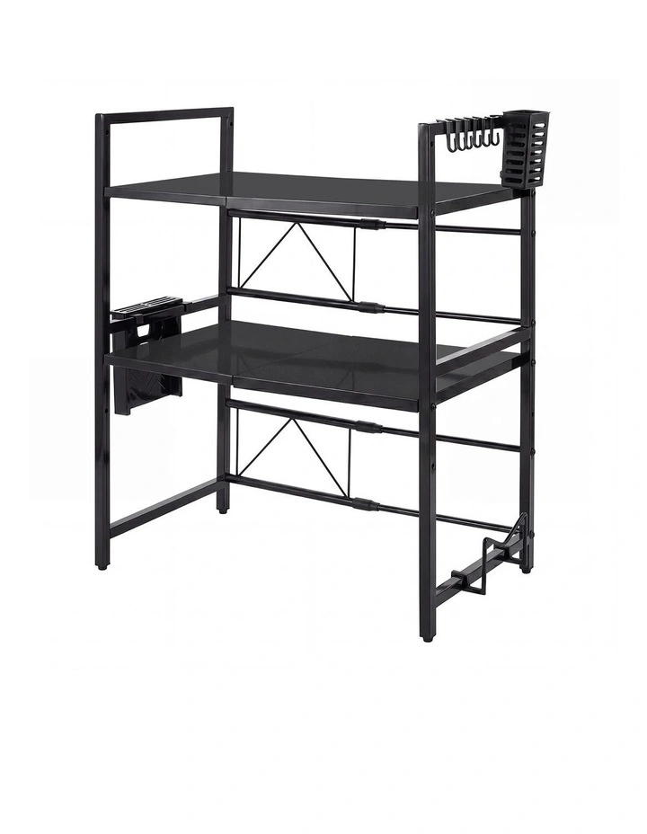 Toque Microwave Shelf 3 Tier Adjustable Extendable Kitchen Storage Rack Stand image 1