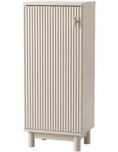 Levede Bathroom Cabinet Freestanding Storage Cupboard Slim 3 Tier Shelves Cream
