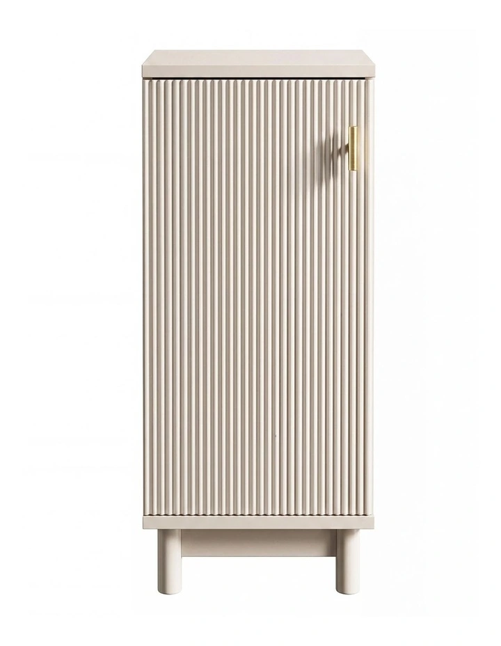 Levede Bathroom Cabinet Freestanding Storage Cupboard Slim 3 Tier Shelves Cream image 2