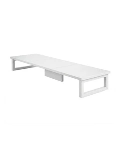 Levede Dual Monitor Stand Riser Desk Laptop Computer Organizer Laptop Shelf 90cm