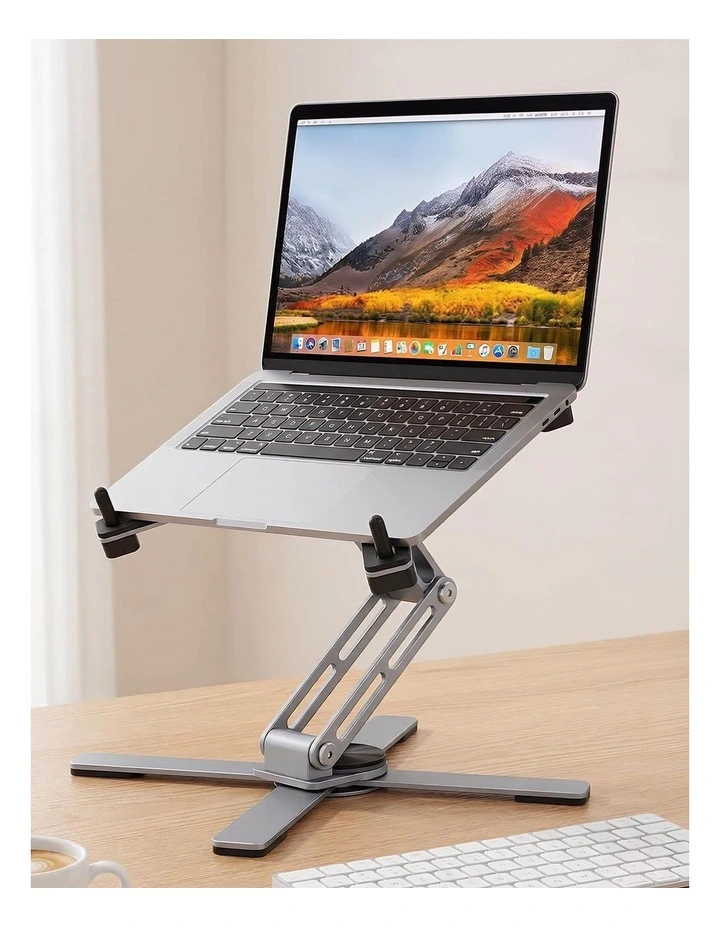Levede Portable Laptop Stand 360 Rotating Bracket Foldable Aluminum Desk Riser image 7