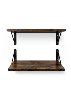 Levede Floating Shelves 2Pcs Deep Wall Mounted Rustic Storage Book Shelf Bedroom
