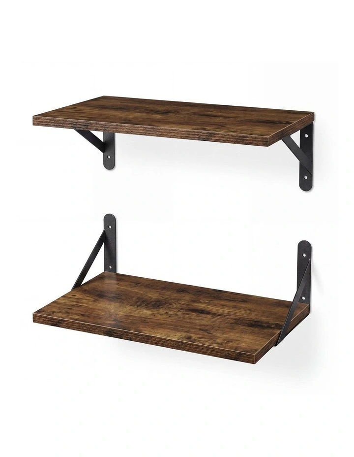 Levede Floating Shelves 2Pcs Deep Wall Mounted Rustic Storage Book Shelf Bedroom image 2