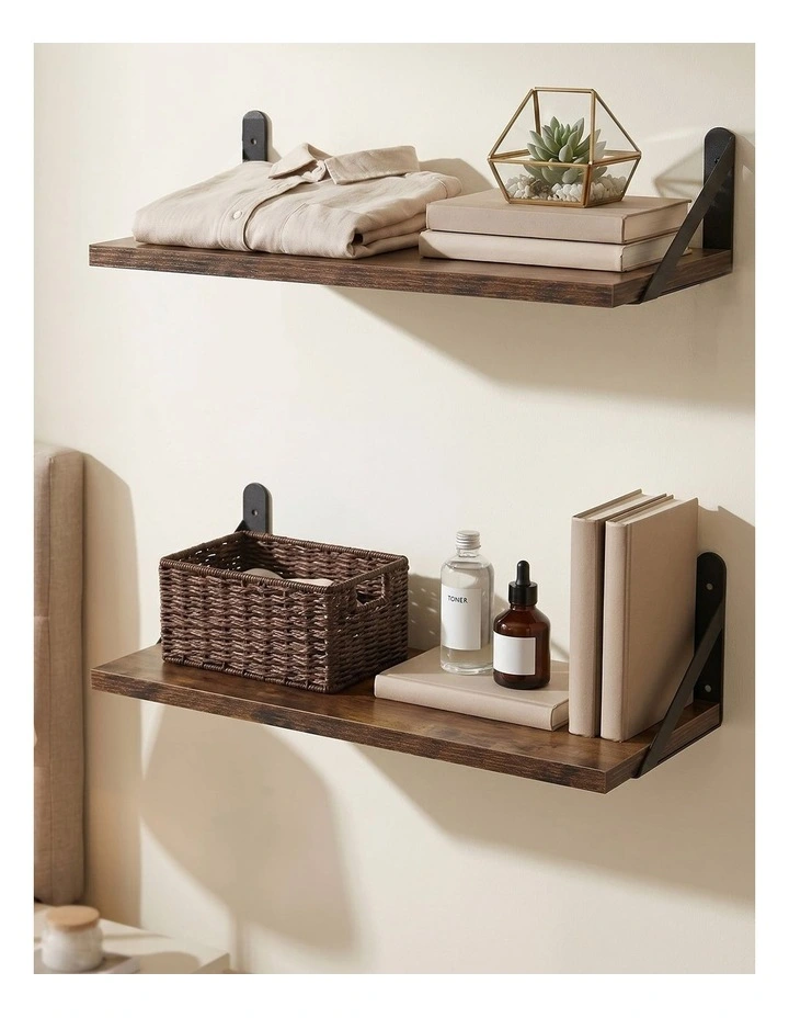 Levede Floating Shelves 2Pcs Deep Wall Mounted Rustic Storage Book Shelf Bedroom image 7