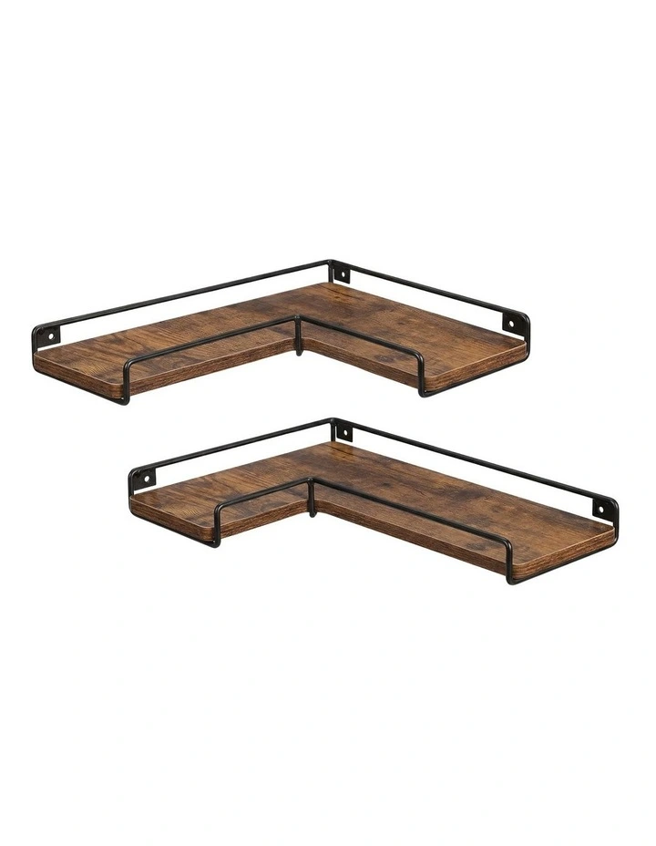 Levede Floating Shelf DIY Corner Wall Shelf 2Pcs Storage Display Rack Bedroom image 2