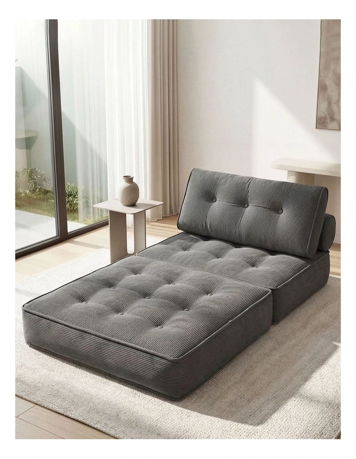 Levede Convertible Sofa Bed Foldable Single Sleeper Bed Compact Living Room Grey image 7