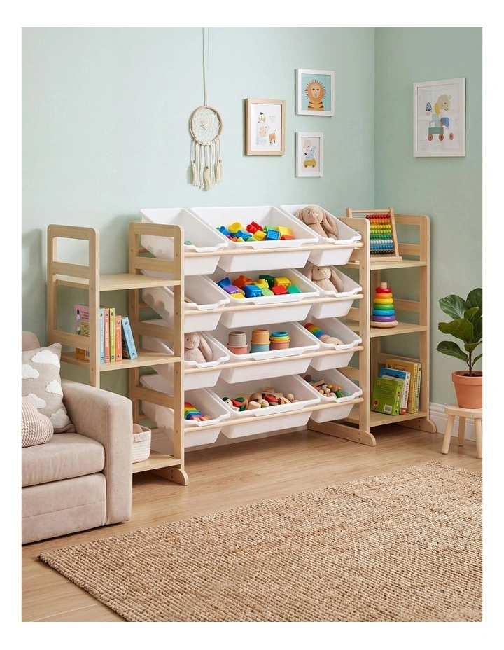 Levede Kids Toy Box Organiser 12 Bins 6 Shelves Display Storage Rack Playroom image 7