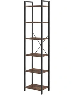 Levede 6 Tier Bookshelf Tall Bookcase Storage Shelf Display Rack Living Room